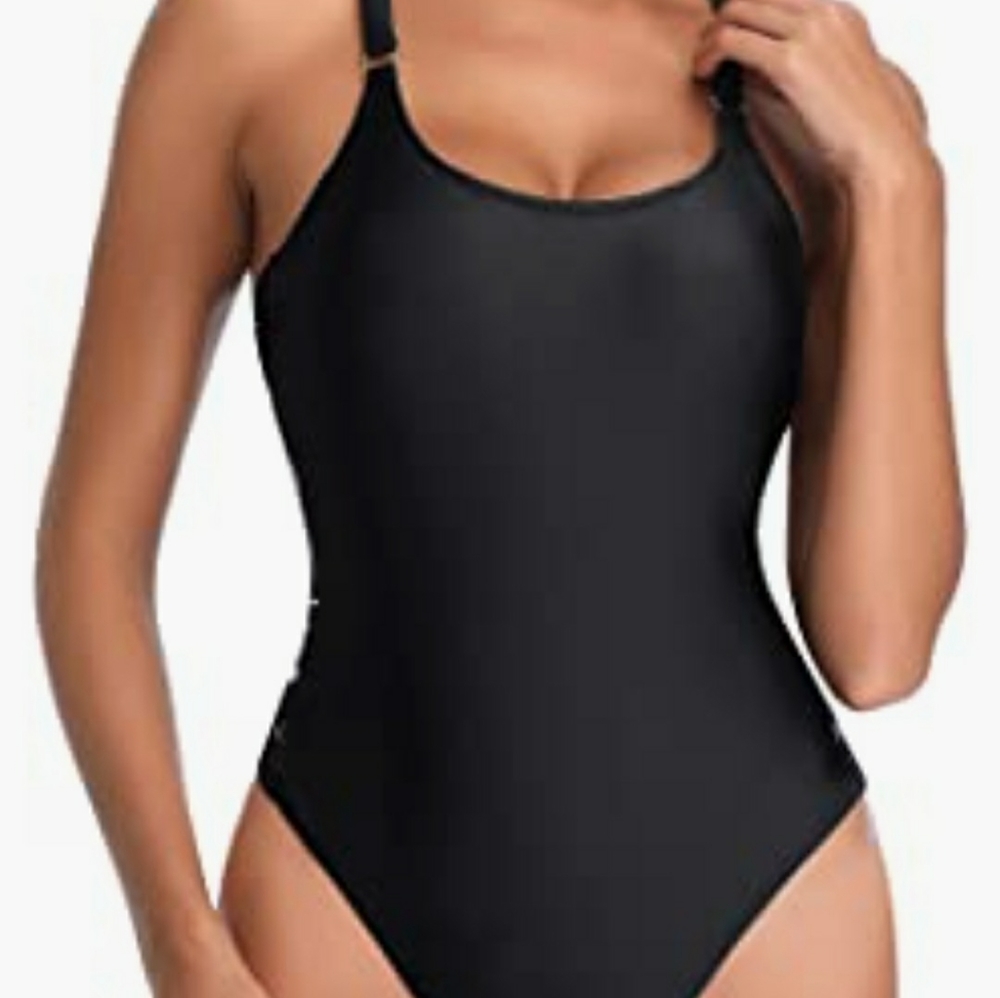 One Piece Swimsuit w/Criss-cross Lace Up on Sides.